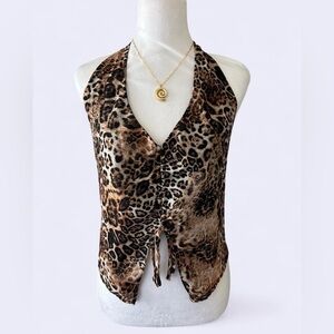 Silence + Noise Animal Print Top